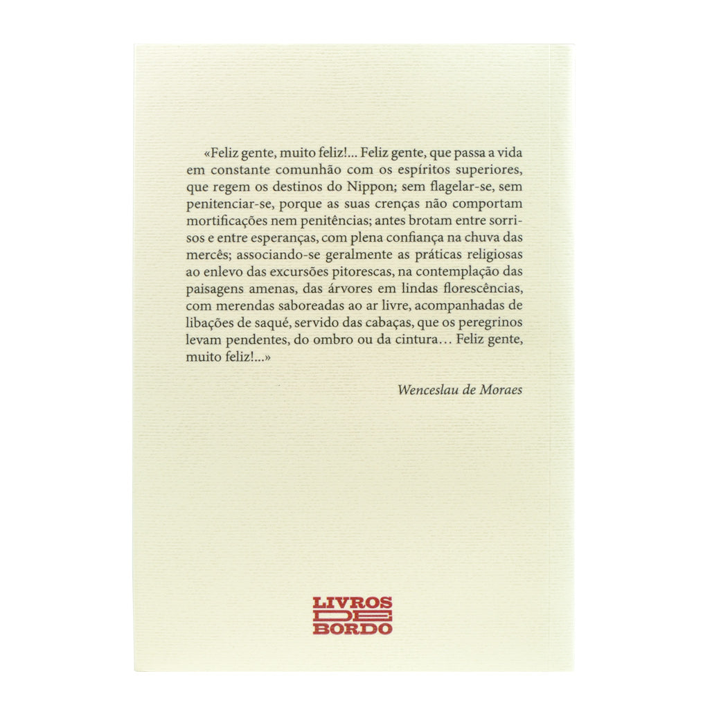 Contracapa do livro Bon-odori, escrito por Wenceslau de Moraes sobre a cultura e espiritualidade do Japão tradicional. Editora Livros de Bordo.
