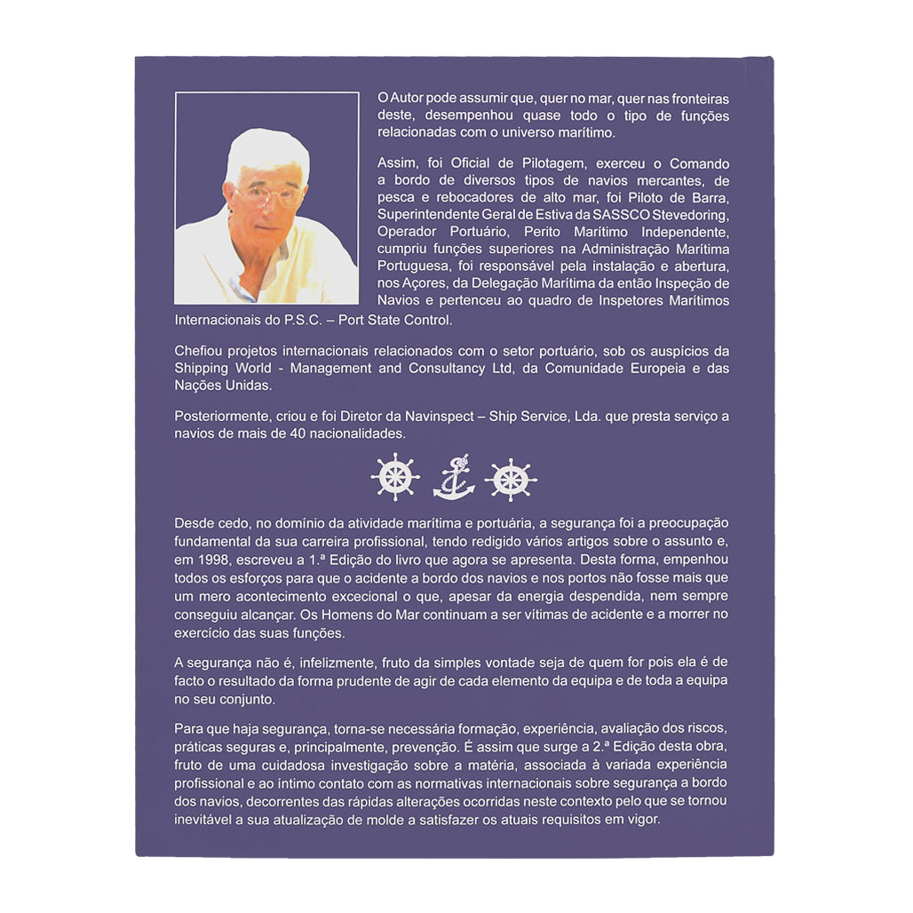 Capa do livro técnico Segurança da Vida Humana no Mar (2ª Edição), do Oficial João José da Rocha Ramos. Edição do Clube dos Oficiais da Marinha Mercante.
