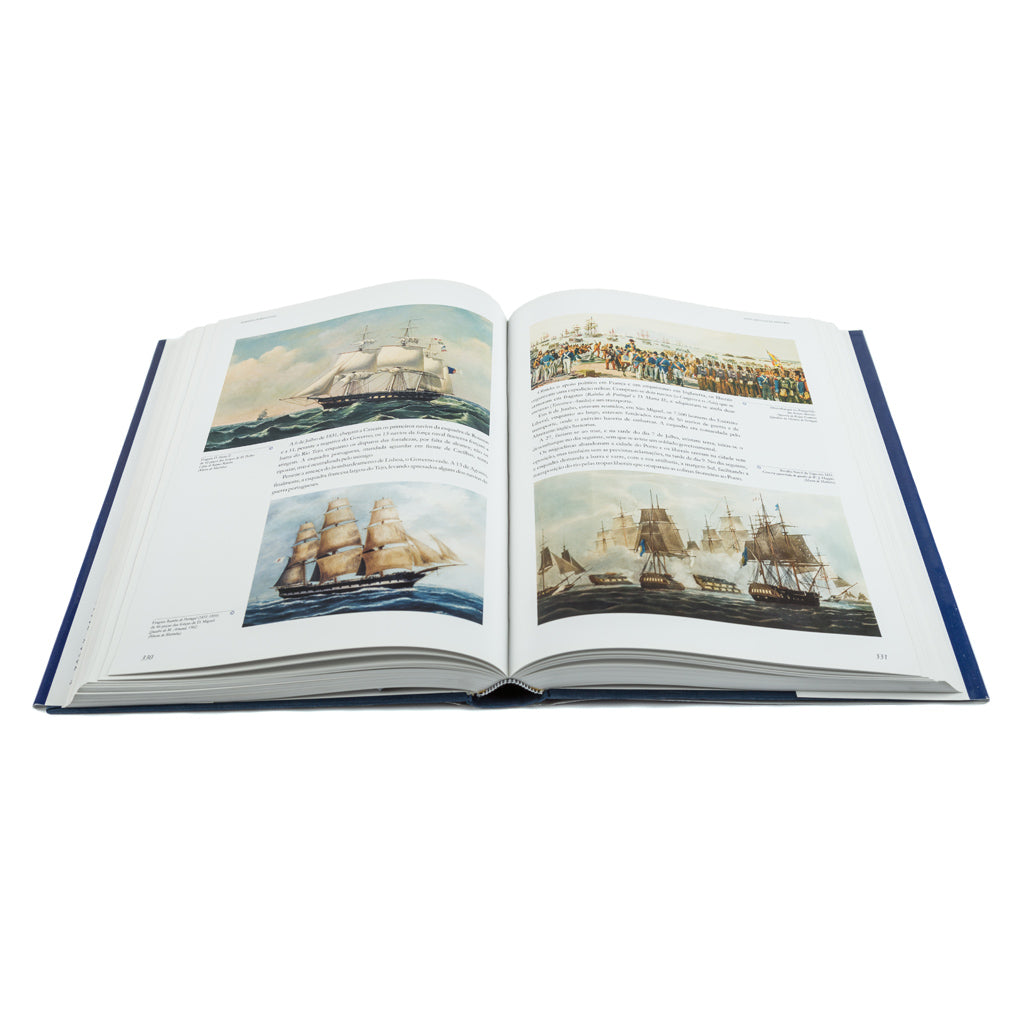 miolo do livro Marinha Portuguesa – Nove Séculos de História, de José Rodrigues Pereira. Comissão Cultural de Marinha.