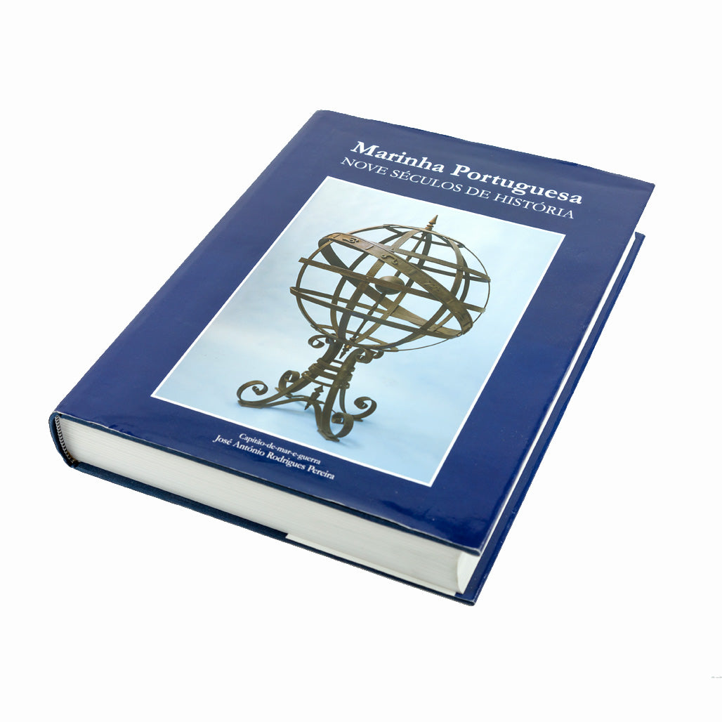 Capa da edição ilustrada do livro Marinha Portuguesa – Nove Séculos de História, de José Rodrigues Pereira. Comissão Cultural de Marinha.