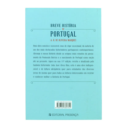 Capa do livro Breve História de Portugal, de A. H. de Oliveira Marques - 11ª Edição da Editorial Presença.