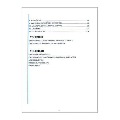 Página de texto corrido com a introdução oficial e notas explicativas sobre a recolha e tradução dos provérbios nas cinco línguas.