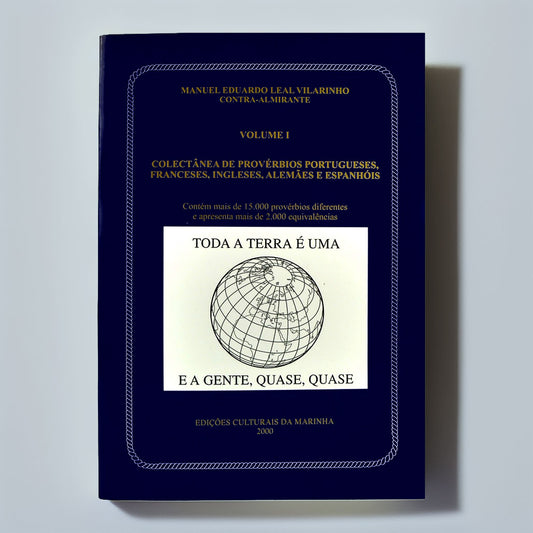 Capa do livro "Colectânea de Provérbios", uma publicação das Edições Culturais da Marinha, em fundo azul-escuro com a ilustração de um globo terrestre antigo.
