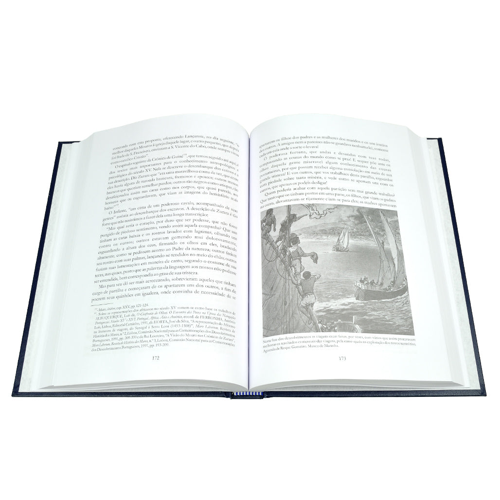 miolo do livro História da Marinha Portuguesa - Viagens e operações navais 1139-1499, sob coordenação de José António Rodrigues Pereira. Academia de Marinha.