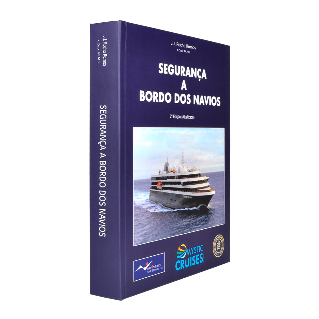Capa do livro técnico Segurança da Vida Humana no Mar (2ª Edição), do Oficial João José da Rocha Ramos. Edição do Clube dos Oficiais da Marinha Mercante.