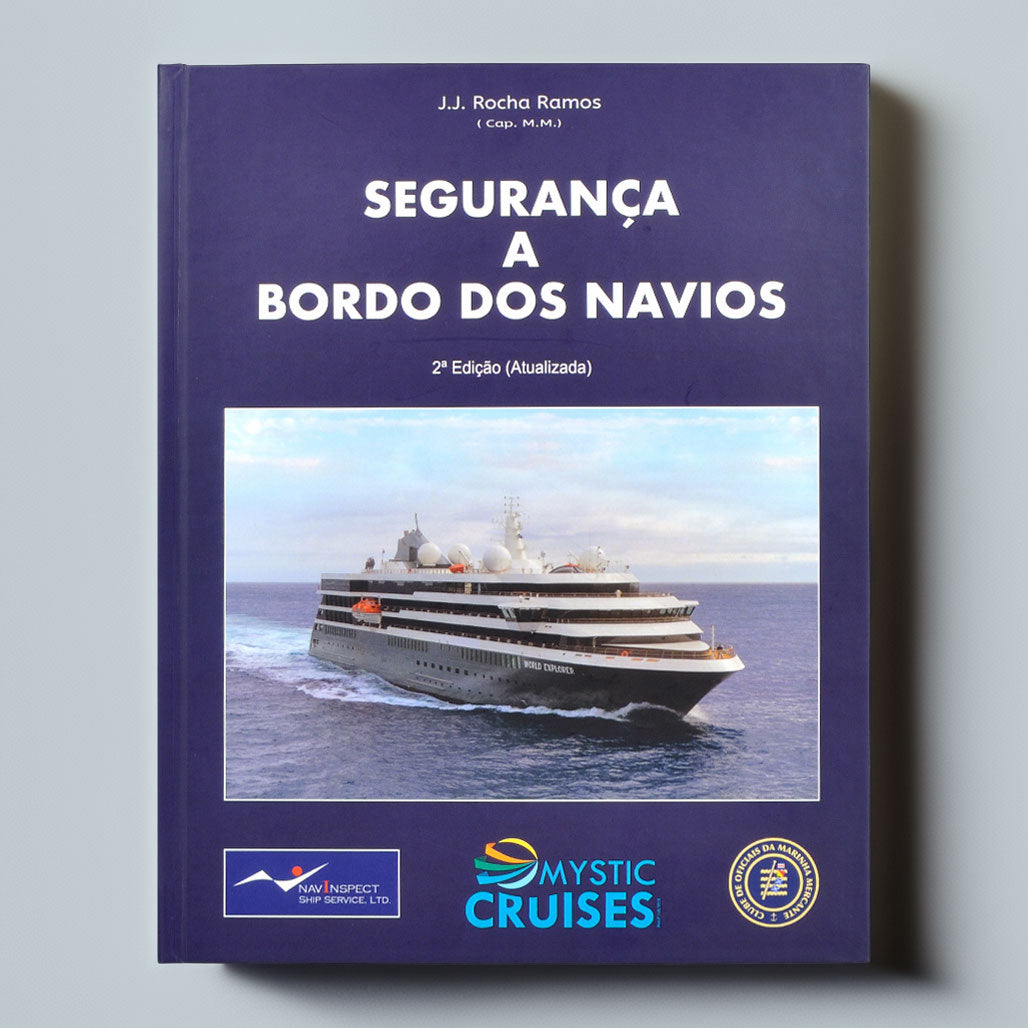 Capa do livro técnico Segurança da Vida Humana no Mar (2ª Edição), do Oficial João José da Rocha Ramos. Edição do Clube dos Oficiais da Marinha Mercante.