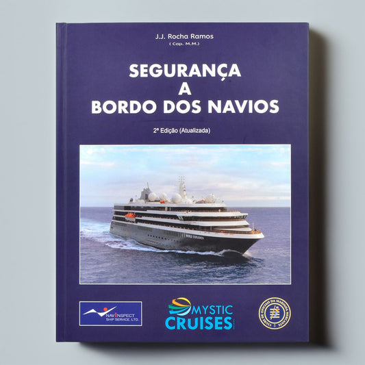 Capa do livro técnico Segurança da Vida Humana no Mar (2ª Edição), do Oficial João José da Rocha Ramos. Edição do Clube dos Oficiais da Marinha Mercante.