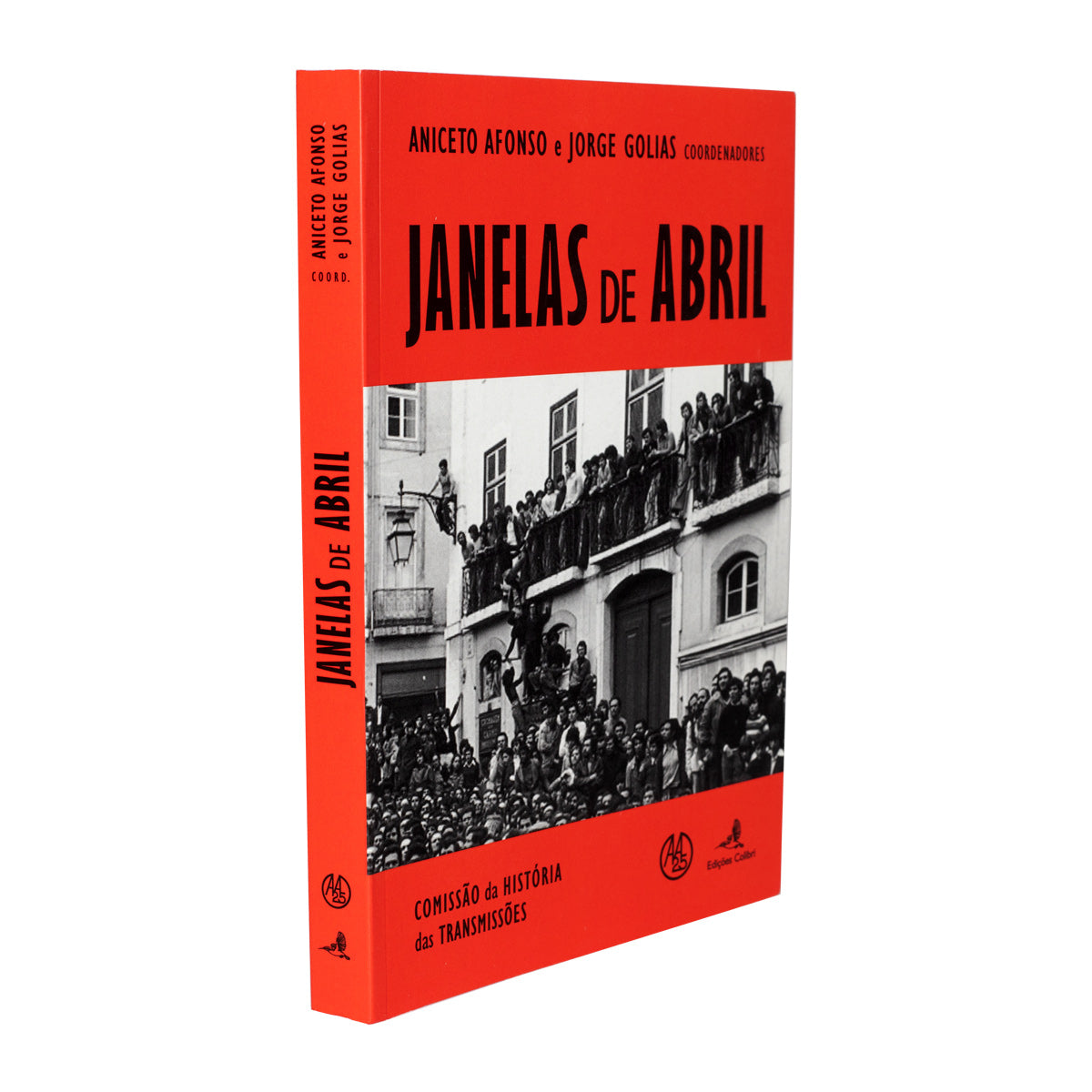 capa do livro janelas de abril com a coordenação de aniceto afonso e jorge golias