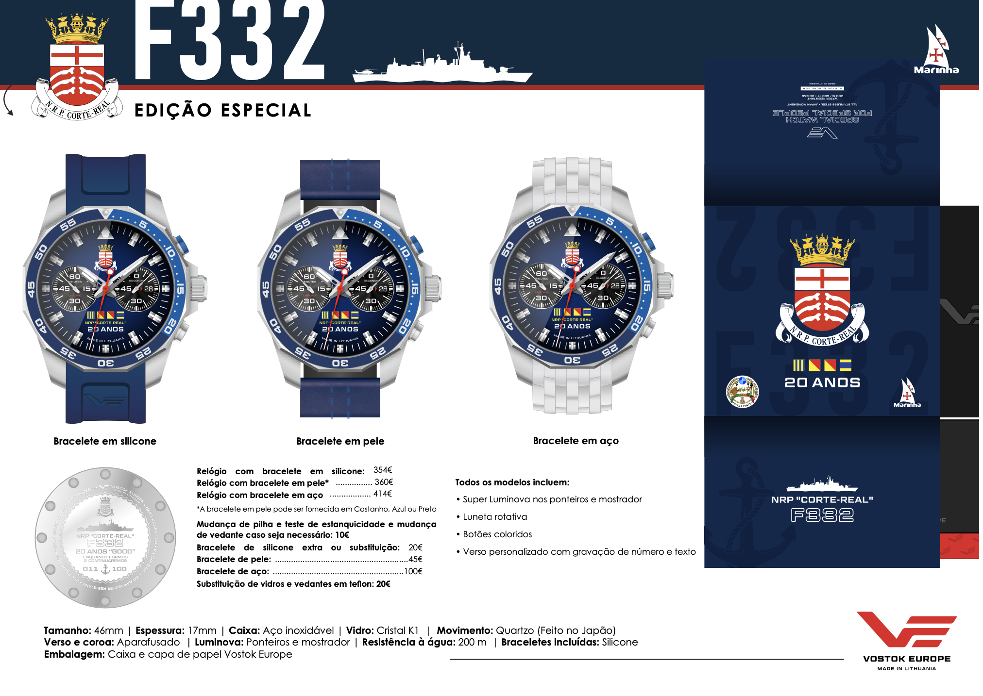 Edição Limitada Relógio NRP Corte Real