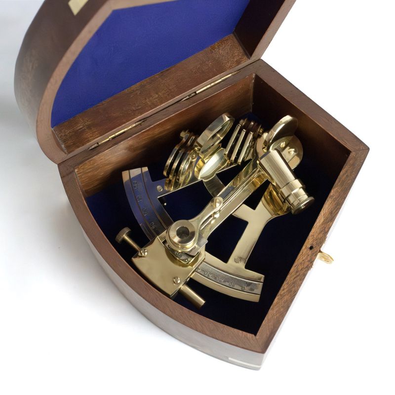 Sextant with wooden box