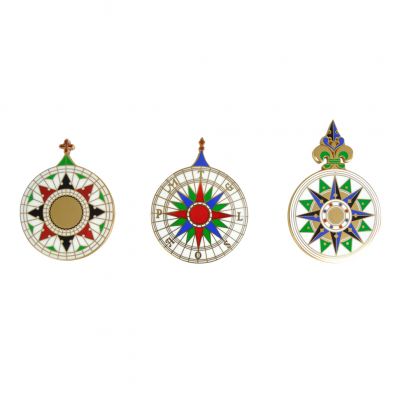 Case with 3 Compass Rose medals mod. B