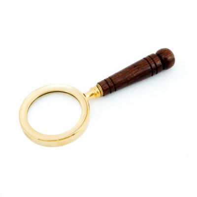 Magnifying glass with wooden case